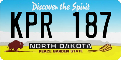 ND license plate KPR187