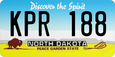 ND license plate KPR188