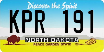 ND license plate KPR191