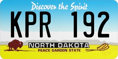 ND license plate KPR192