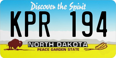 ND license plate KPR194