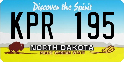 ND license plate KPR195