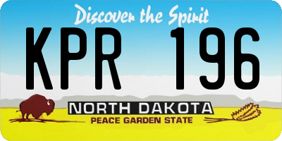 ND license plate KPR196