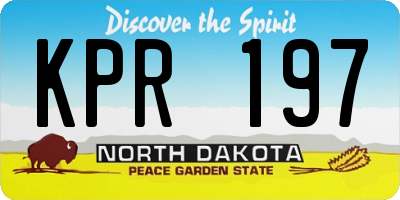 ND license plate KPR197