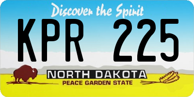 ND license plate KPR225