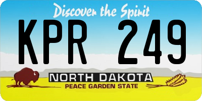 ND license plate KPR249