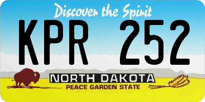ND license plate KPR252