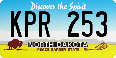 ND license plate KPR253