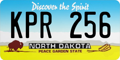 ND license plate KPR256