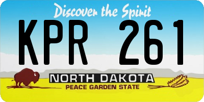 ND license plate KPR261