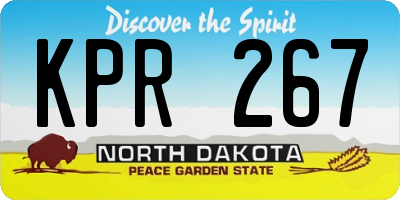 ND license plate KPR267