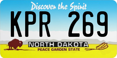 ND license plate KPR269