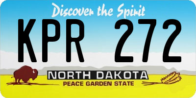 ND license plate KPR272