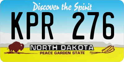 ND license plate KPR276