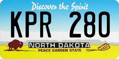 ND license plate KPR280