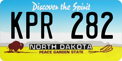 ND license plate KPR282