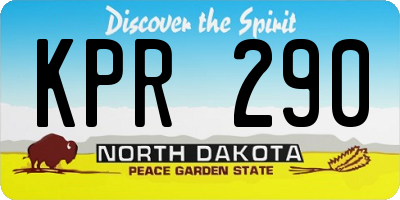 ND license plate KPR290