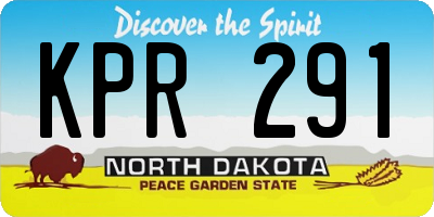 ND license plate KPR291