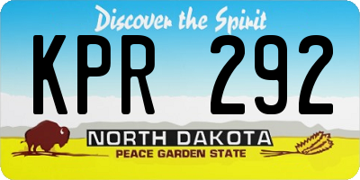 ND license plate KPR292