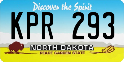 ND license plate KPR293