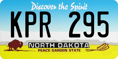 ND license plate KPR295