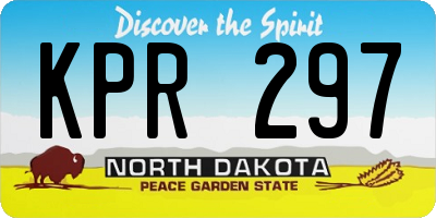 ND license plate KPR297