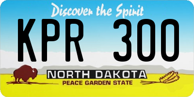 ND license plate KPR300