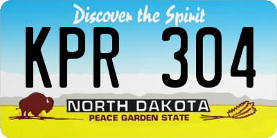 ND license plate KPR304