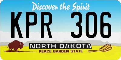 ND license plate KPR306
