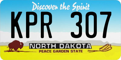 ND license plate KPR307