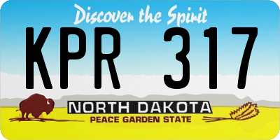 ND license plate KPR317