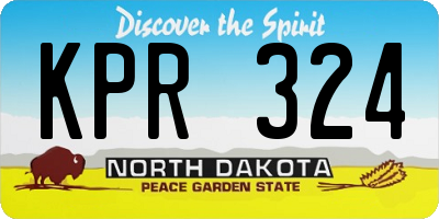 ND license plate KPR324
