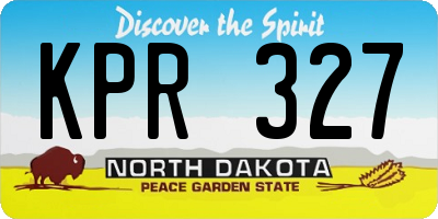 ND license plate KPR327