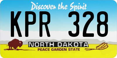 ND license plate KPR328