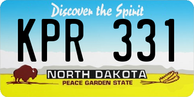 ND license plate KPR331