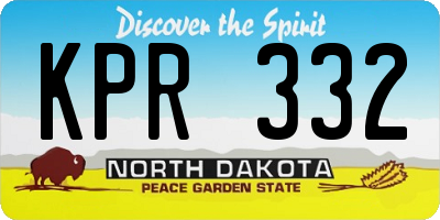 ND license plate KPR332