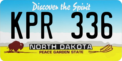 ND license plate KPR336