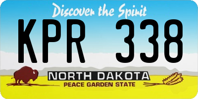 ND license plate KPR338