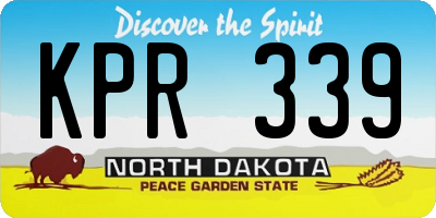 ND license plate KPR339