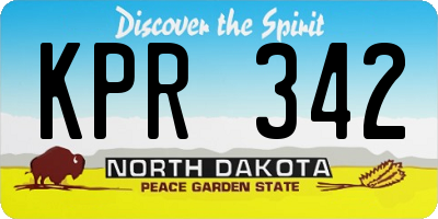 ND license plate KPR342