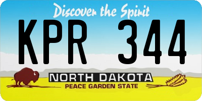 ND license plate KPR344
