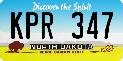 ND license plate KPR347