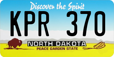 ND license plate KPR370