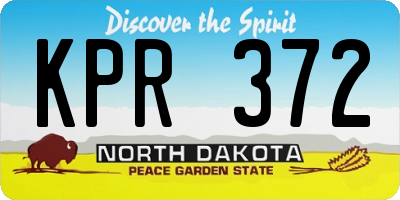 ND license plate KPR372
