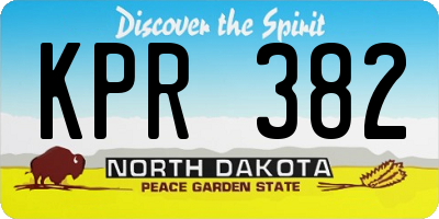 ND license plate KPR382
