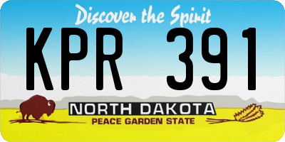ND license plate KPR391