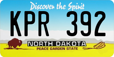 ND license plate KPR392