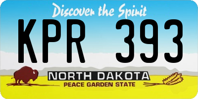 ND license plate KPR393