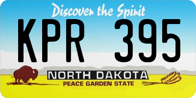 ND license plate KPR395