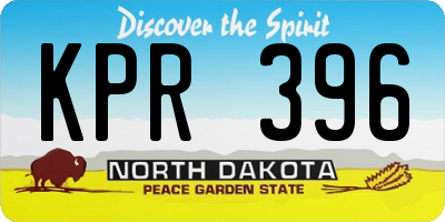 ND license plate KPR396